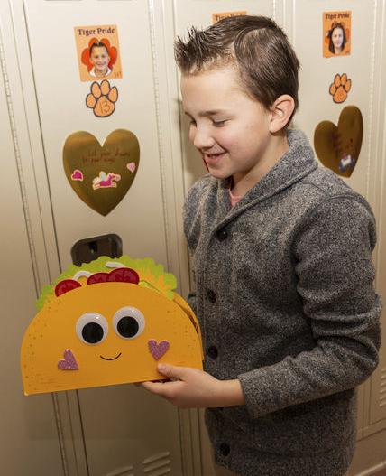 A labor of love: Case student makes valentines for everyone in the school taco